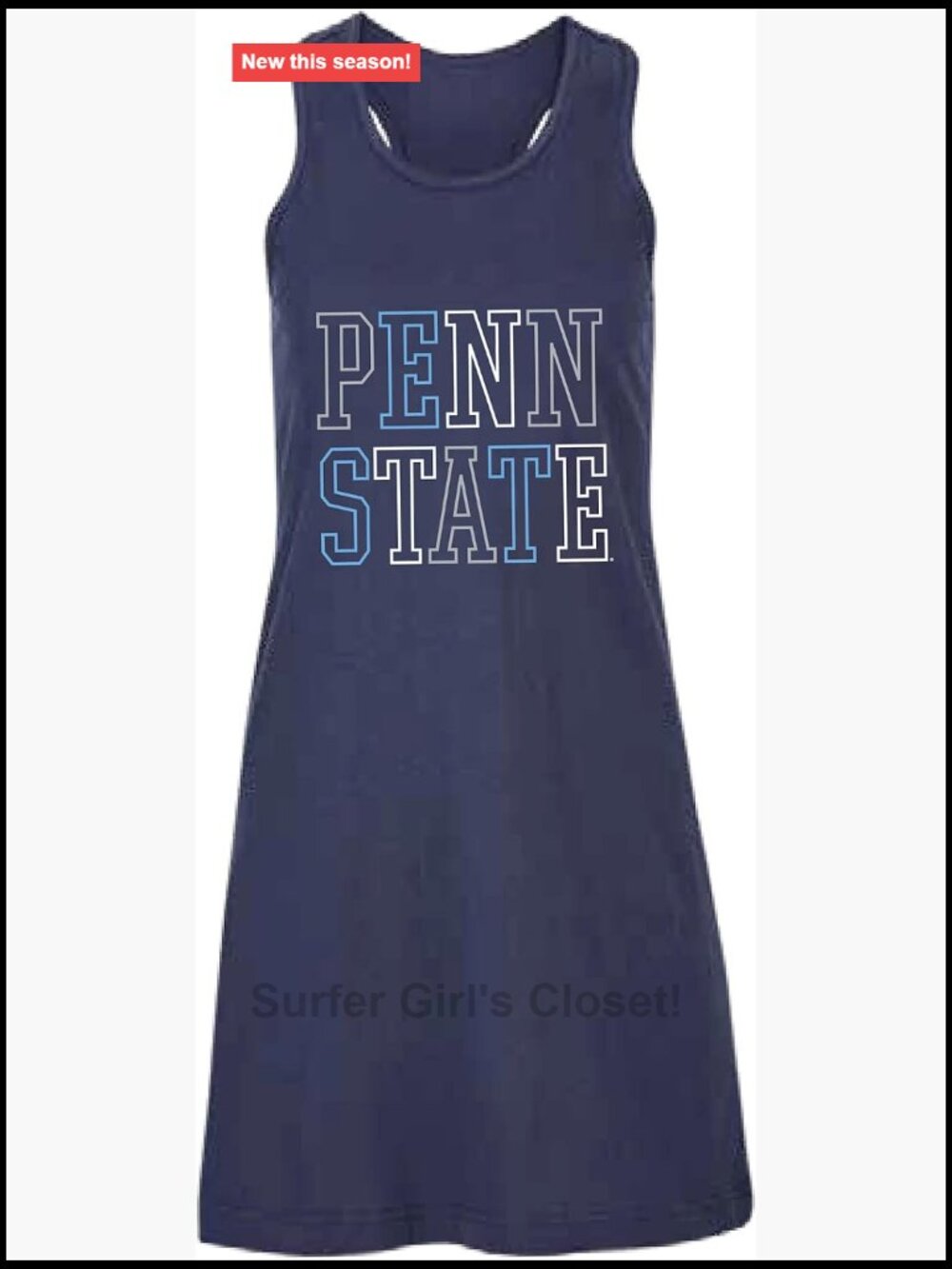 NCAA Team Graphic Cotton Tank Dress Official Licensed Racerback Athletic Comfort